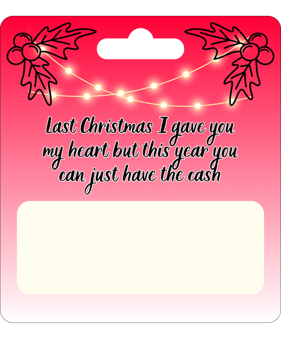 Christmas Gift Money Holder - Last Christmas