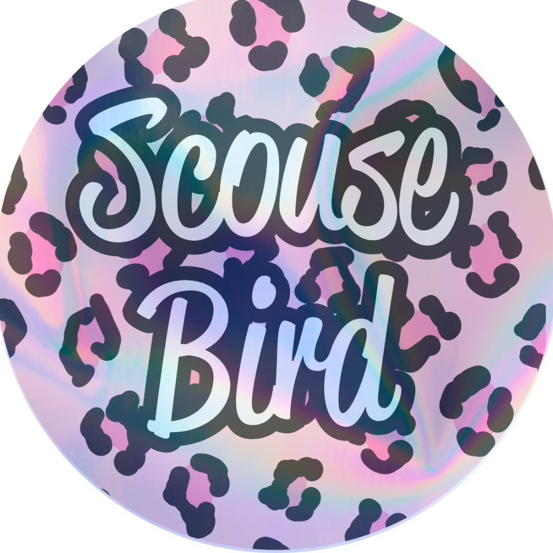 Scouse Bird Text Holographic Waterproof Sticker