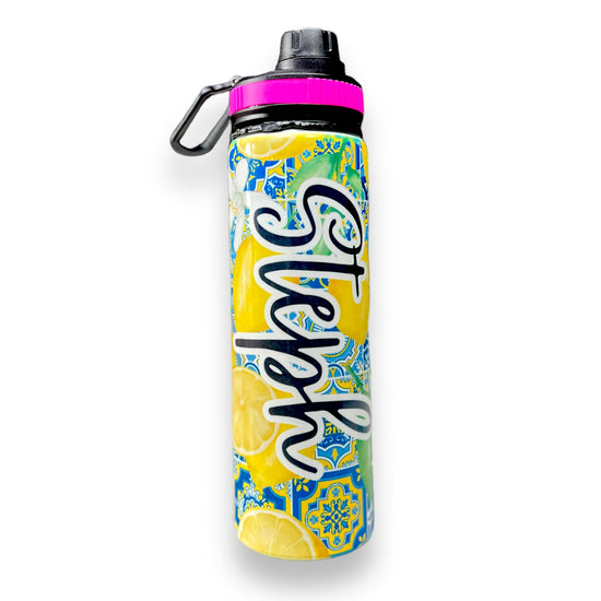 Personalised Sip & Lid Metal Water Bottle