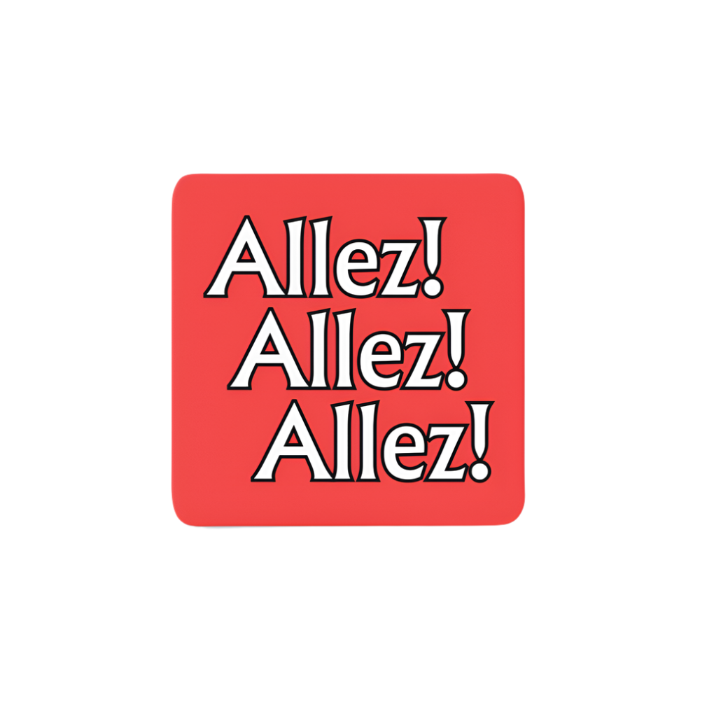 Allez Allez Allez Liverpool FC Coaster – heat-resistant coaster for Liverpool fans celebrating European nights.