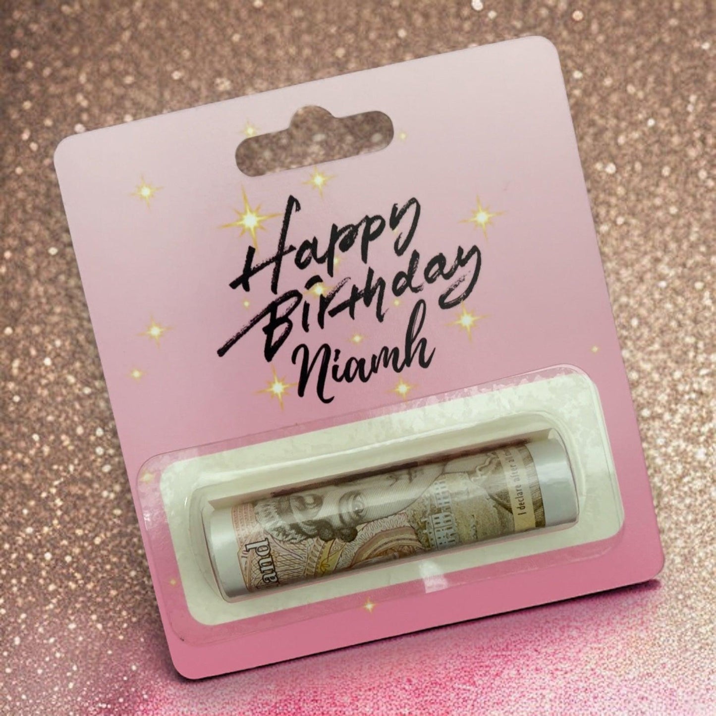 Personalised Happy Birthday Money Holder