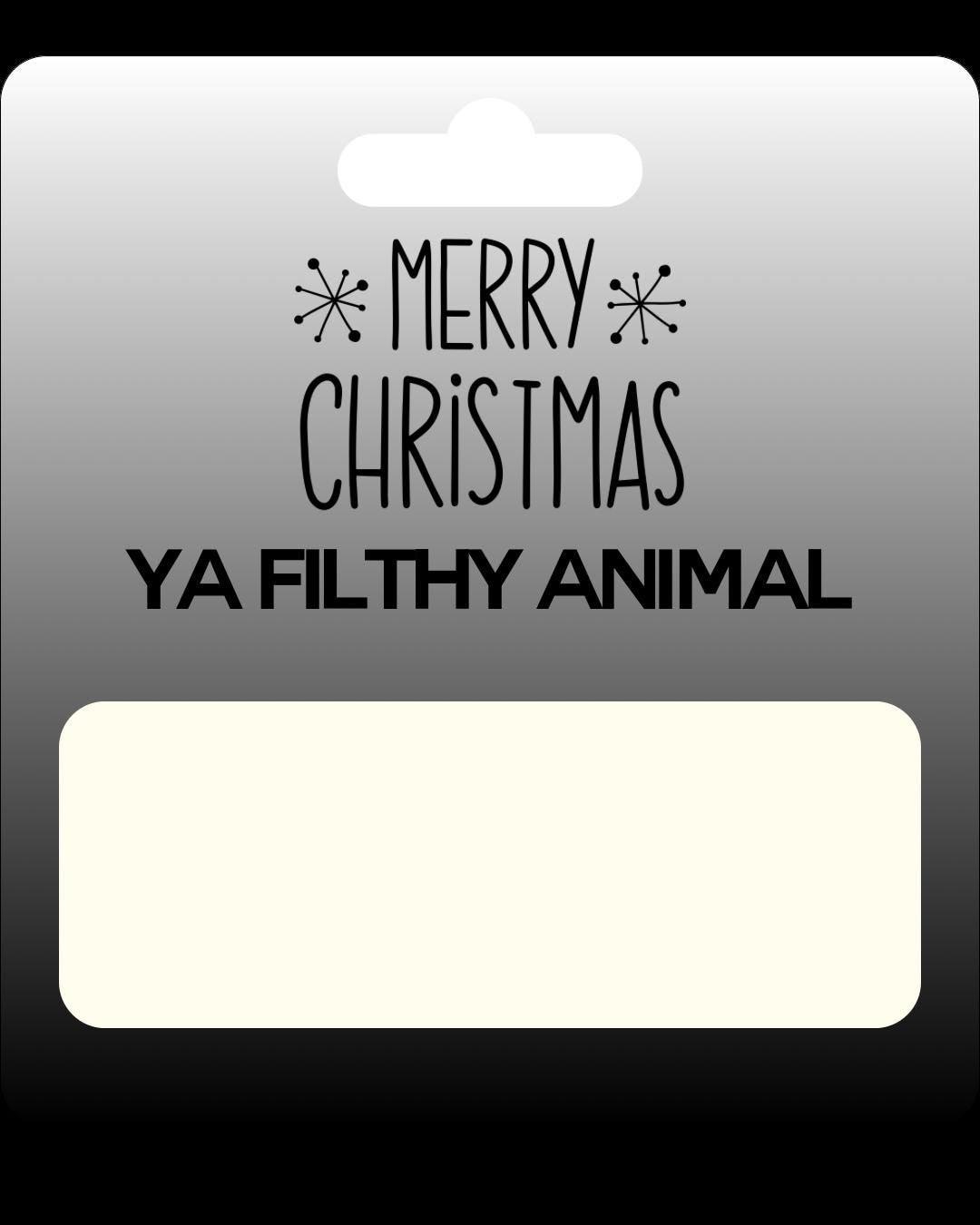 Christmas Gift Money Holder - Filthy Animal