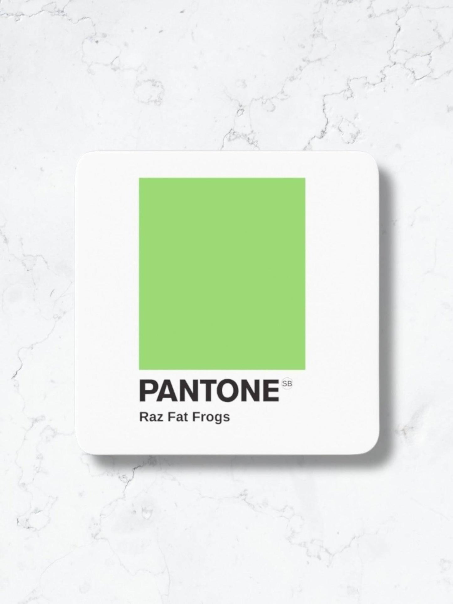 Scouse Pantone Coaster - Raz Fat Frogs Green