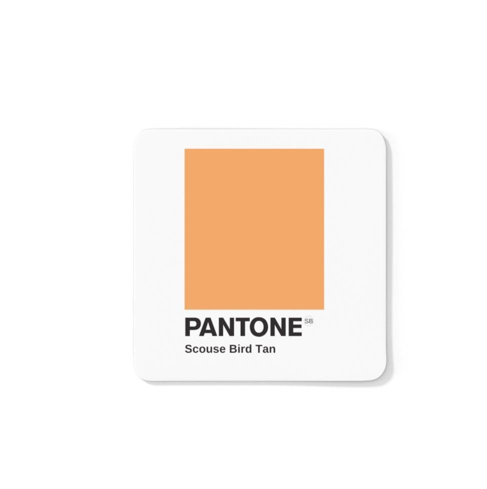 Scouse Pantone Coaster - Scouse Bird Tan Orange