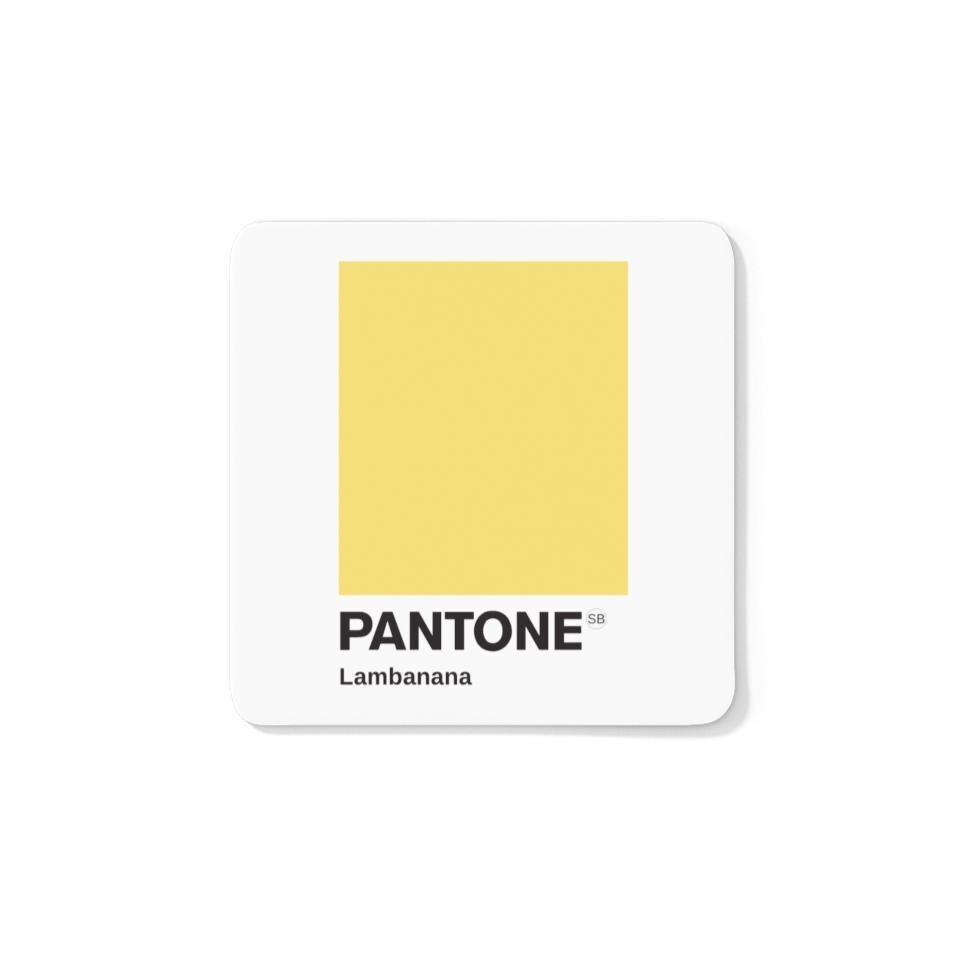 Scouse Pantone Coaster - Lambanana Yellow