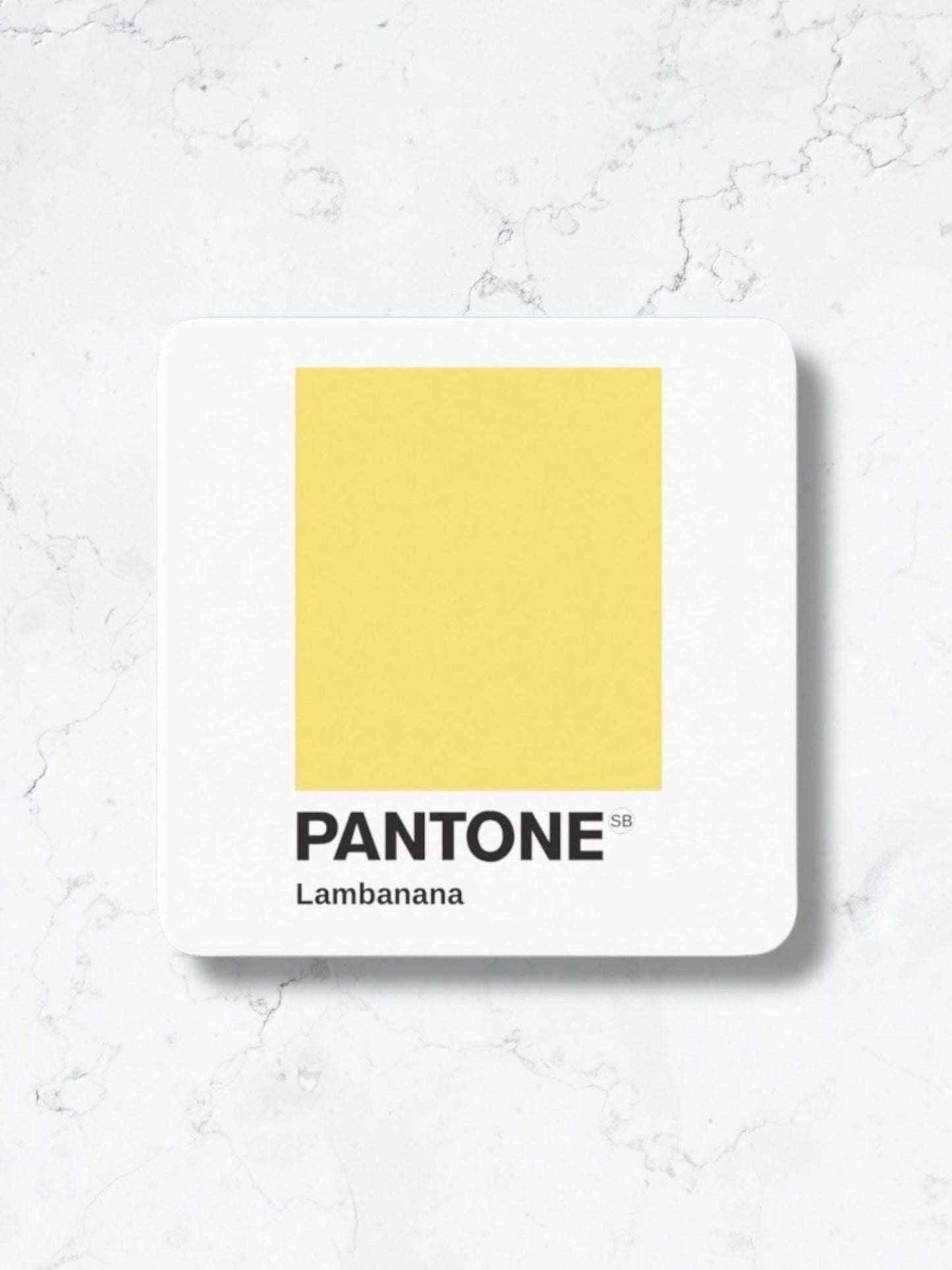 Scouse Pantone Coaster - Lambanana Yellow