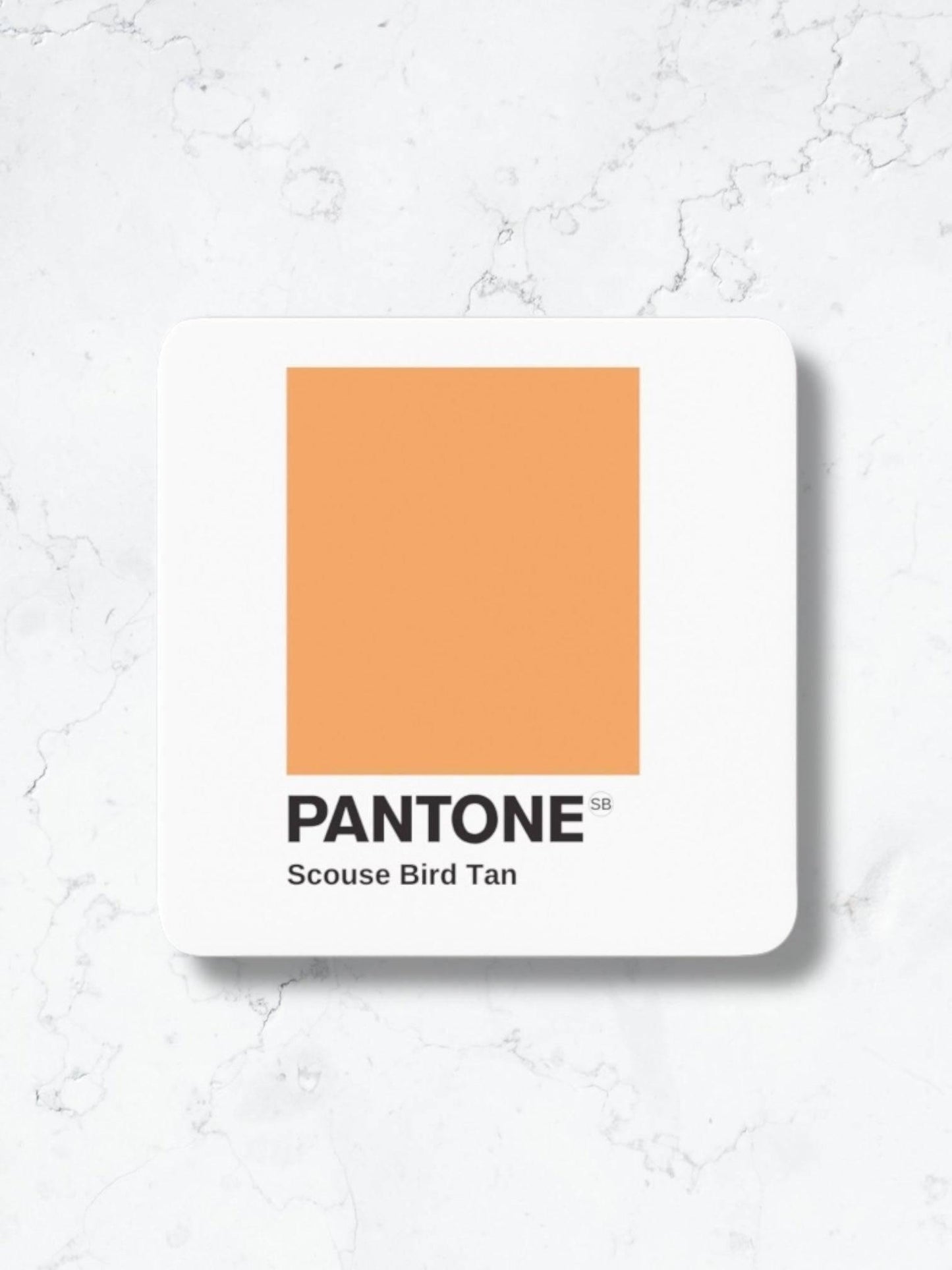 Scouse Pantone Coaster - Scouse Bird Tan Orange