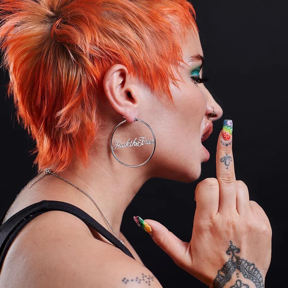 Fuck The Tories - Hoop Earrings