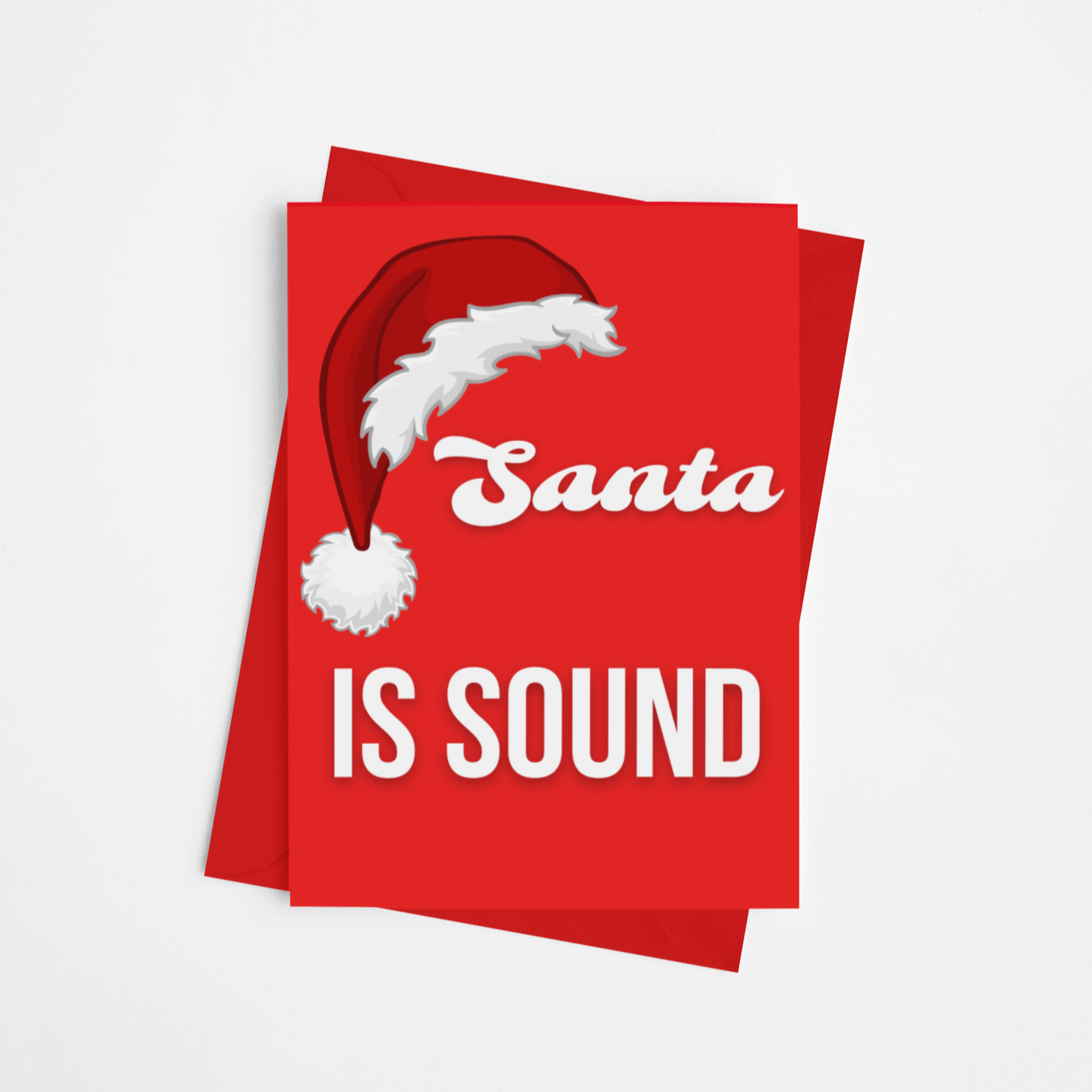 Santa Is Sound Christmas Card