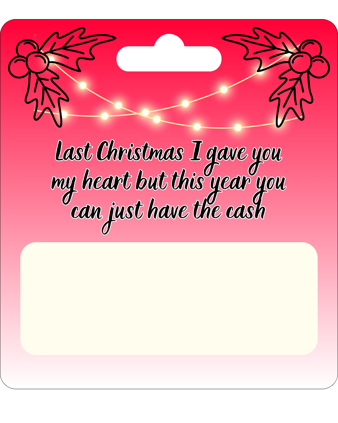 Load image into Gallery viewer, Christmas Gift Money Holder - Last Christmas
