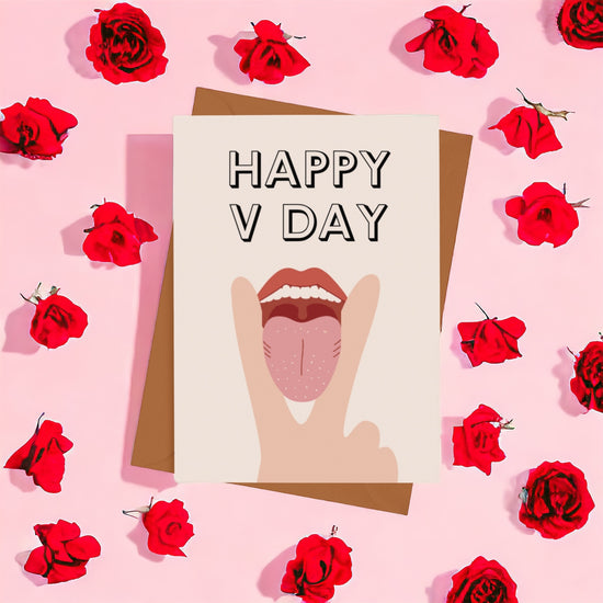 Happy V Day Valentines Card