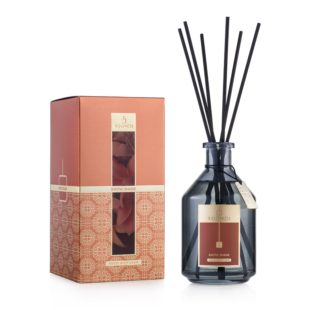 Roomoi Exotic Shade Italian reed diffuser 500ml rich spicy scent.