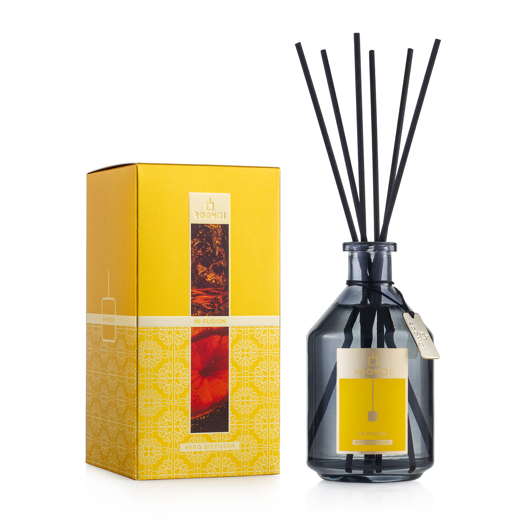 Roomoi Infusion Italian reed diffuser 500ml luxury fresh scent bottle.