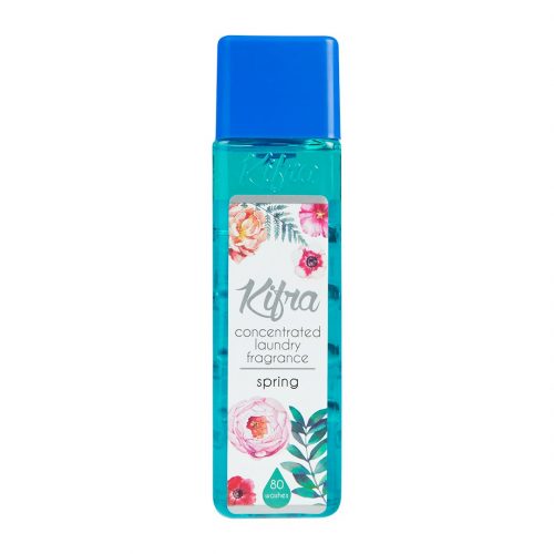 Bottle of Kifra Spring laundry perfume – sweet floral scent for 80 washes.