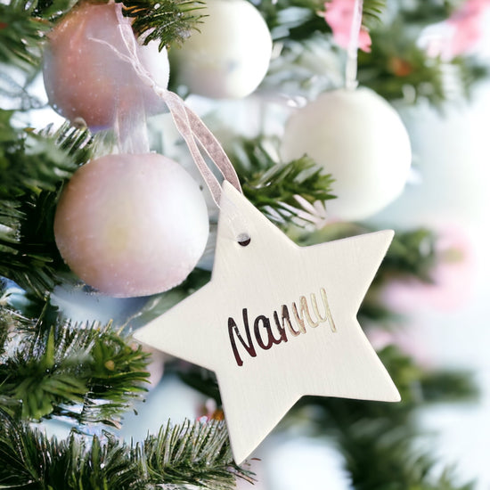 Load image into Gallery viewer, Personalised Star Hanging Decoration
