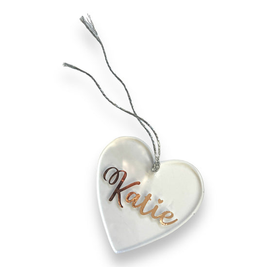 Personalised Heart Hanging Decoration