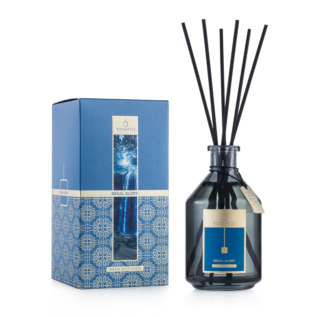 Roomoi Regal Glory Italian reed diffuser 500ml elegant luxury scent.
