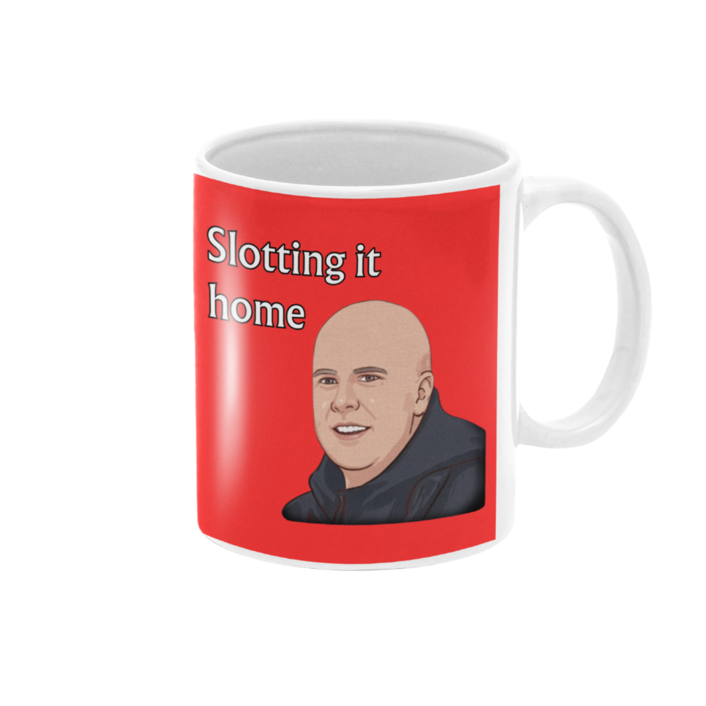 Slotting It Home Arne Slot Mug – funny Liverpool FC themed mug celebrating LFC’s new manager era.
