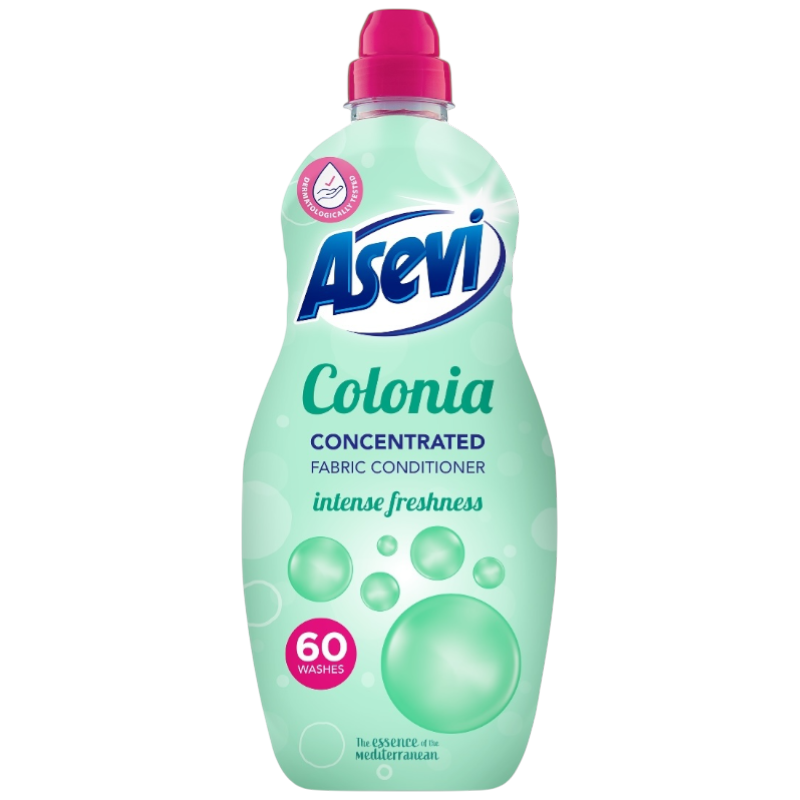 Asevi Colonia fabric softener bottle Spanish cleaning fragrance.