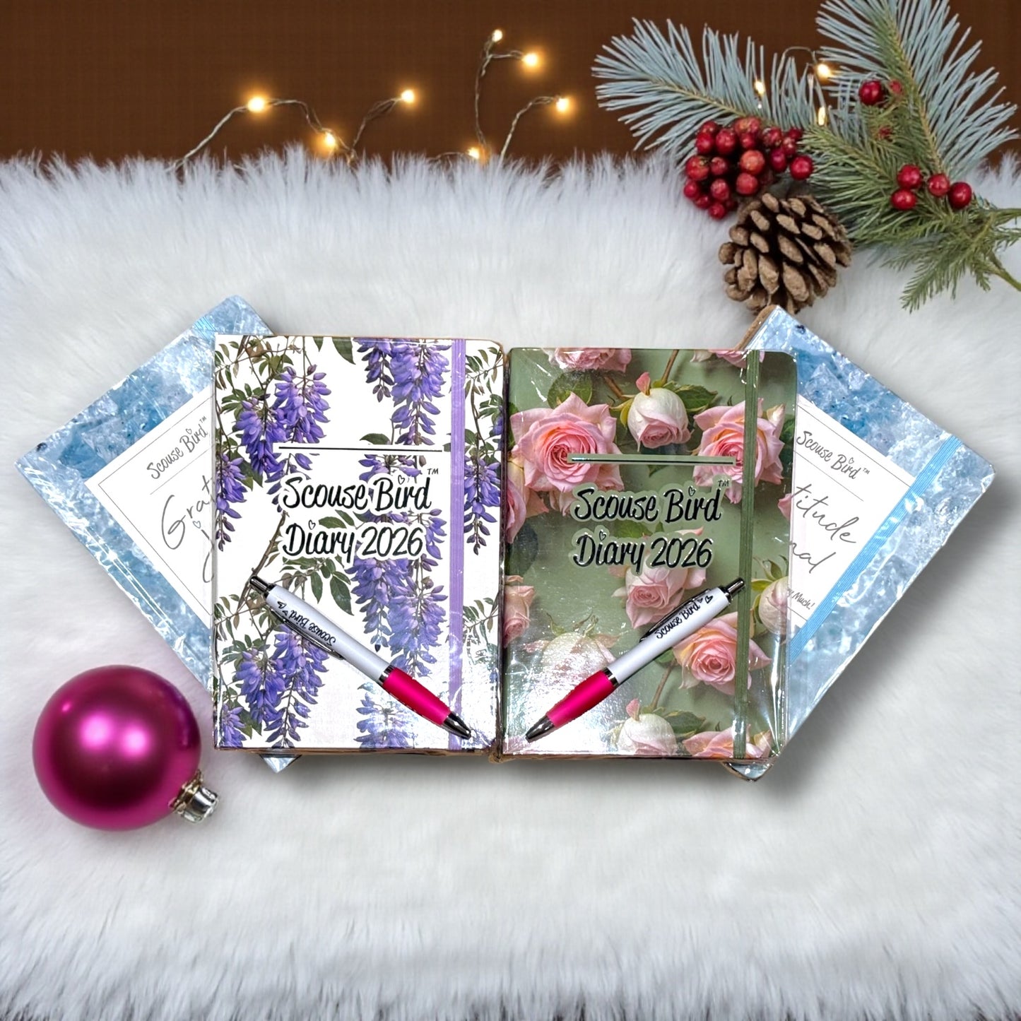 2026 Bestie Bundle – 2 Scouse Bird diaries, gratitude journals, pens and free delivery with huge savings.