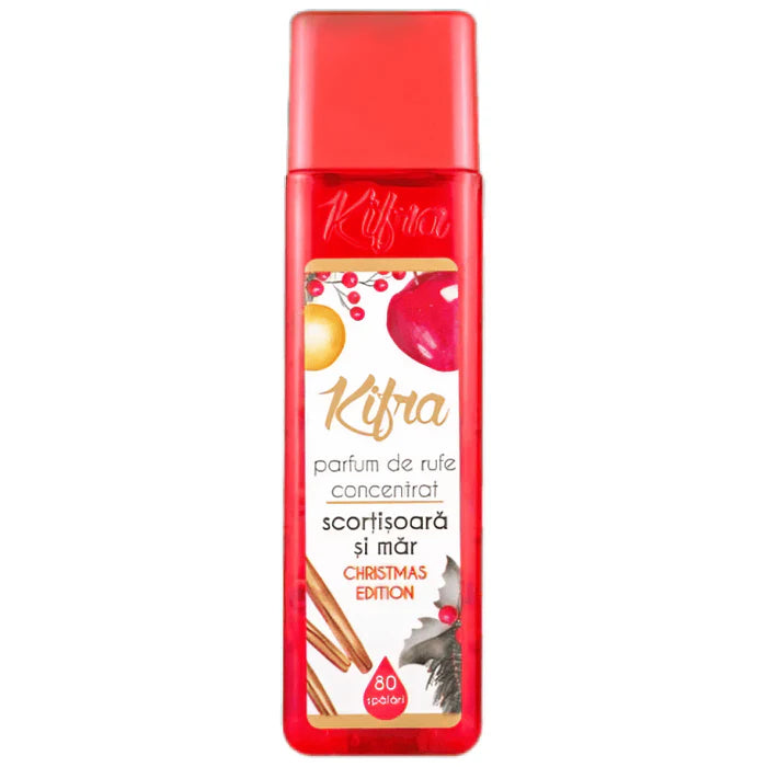 Bottle of Kifra Christmas laundry perfume – limited edition festive scent with orange, cranberries, apple and cinnamon