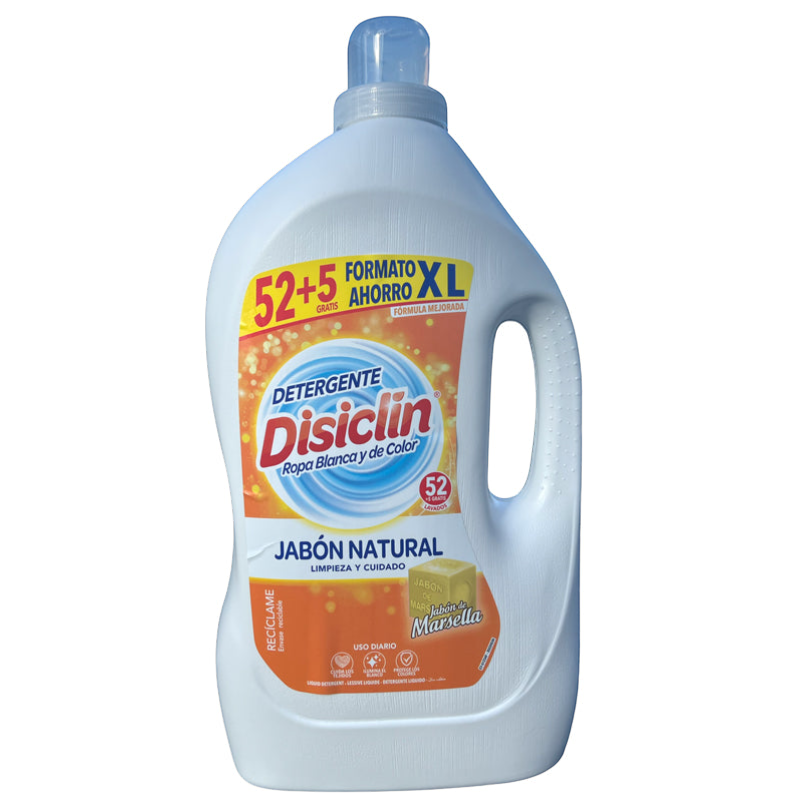 Disiclin Marsella laundry detergent bottle with fresh soap scent.