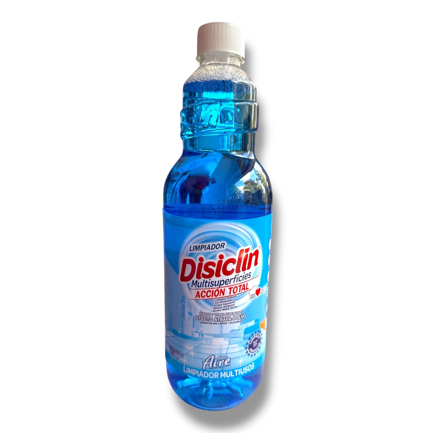 Bottle of Disiclin Fresh Air floor cleaner – Spanish cleaning product with crisp, clean scent.