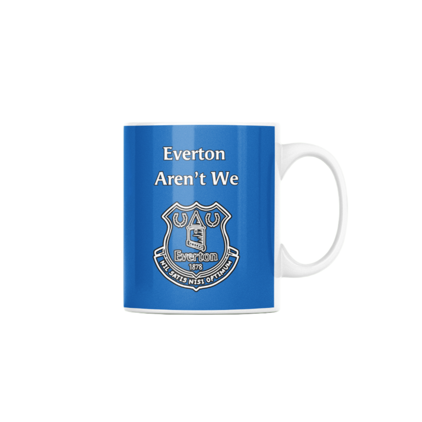 Everton Aren’t We Mug – bold ceramic mug celebrating Everton FC pride.