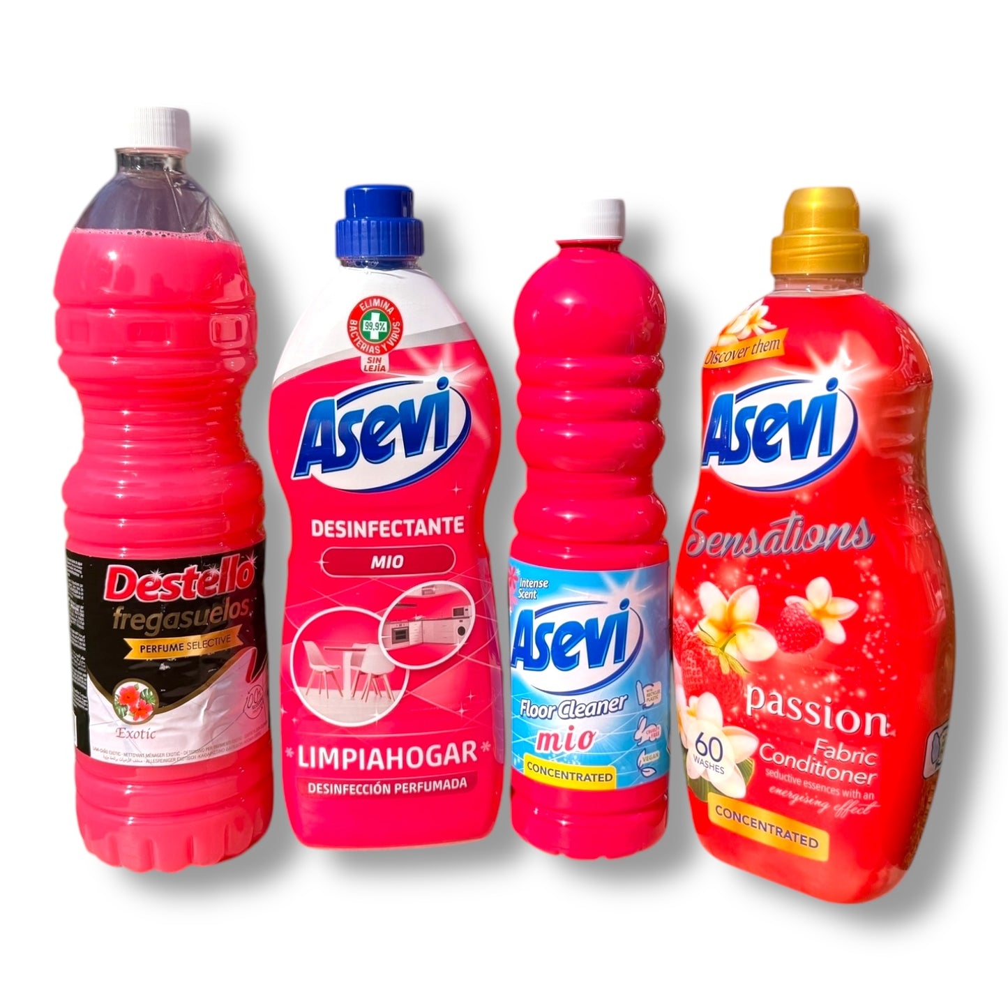 Spanish cleaning products red bundle – fruity and fresh