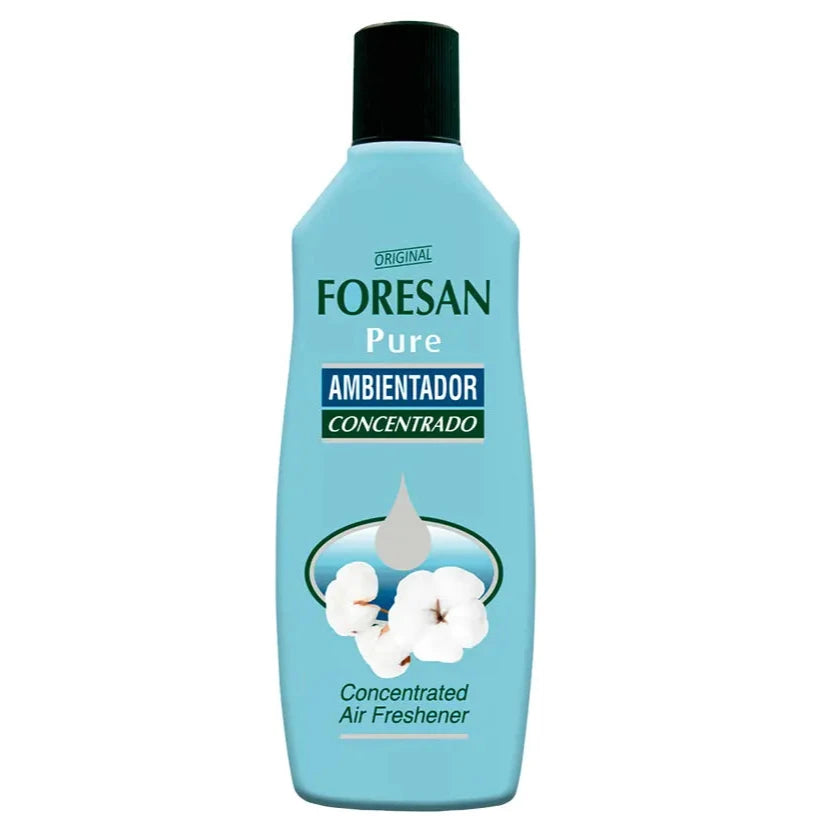 Foresan Pure Cotton Air Freshener Drops – concentrated toilet and bin deodoriser with a fresh laundry scent.