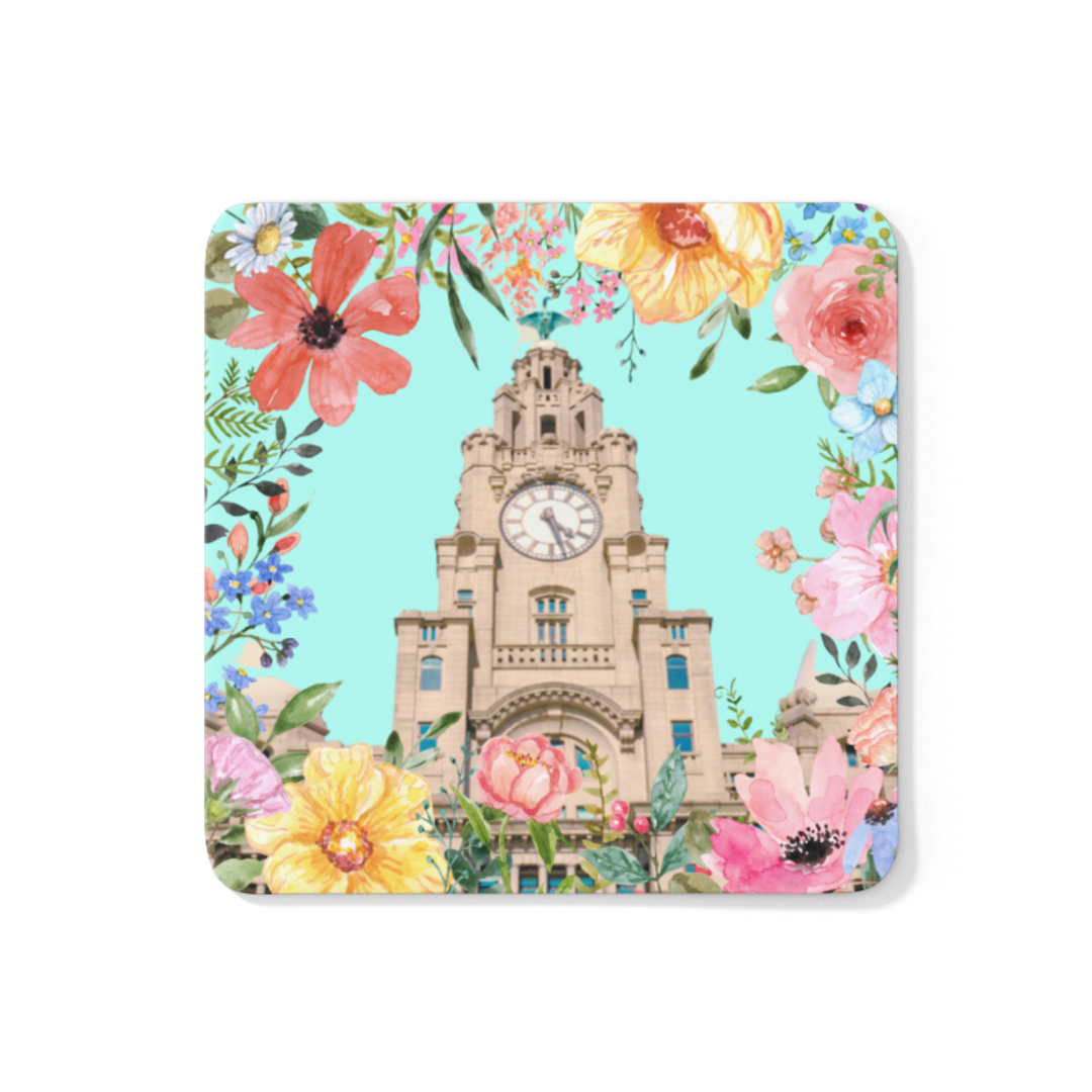 Load image into Gallery viewer, Retro Floral Liver Building Coaster
