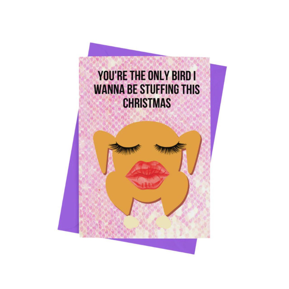 Stuffing Bird Christmas Card