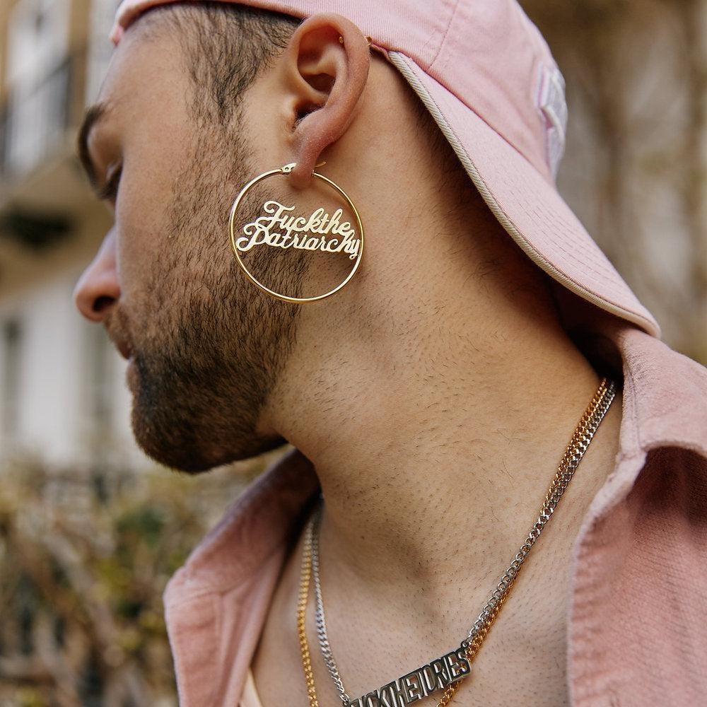
                  
                    Fuck The Patriarchy - Hoop Earrings
                  
                
