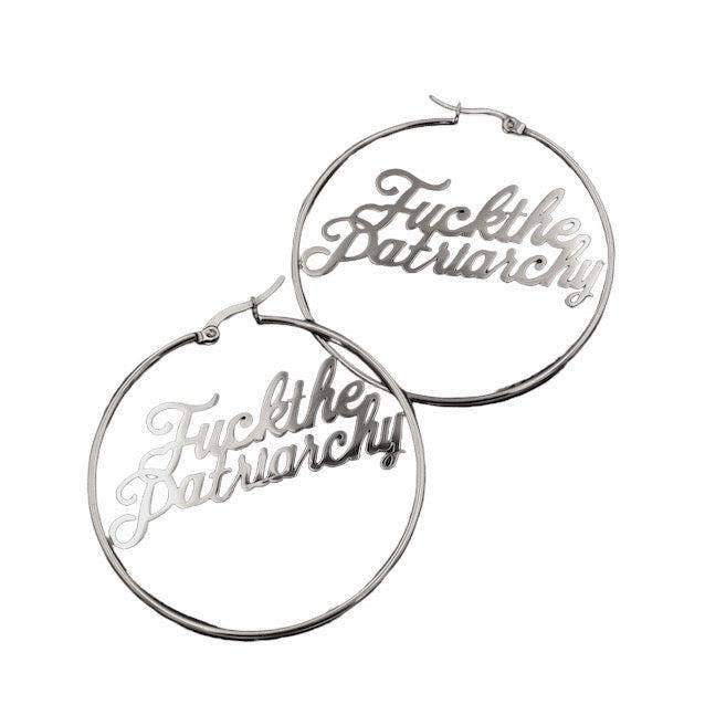 
                  
                    Fuck The Patriarchy - Hoop Earrings
                  
                