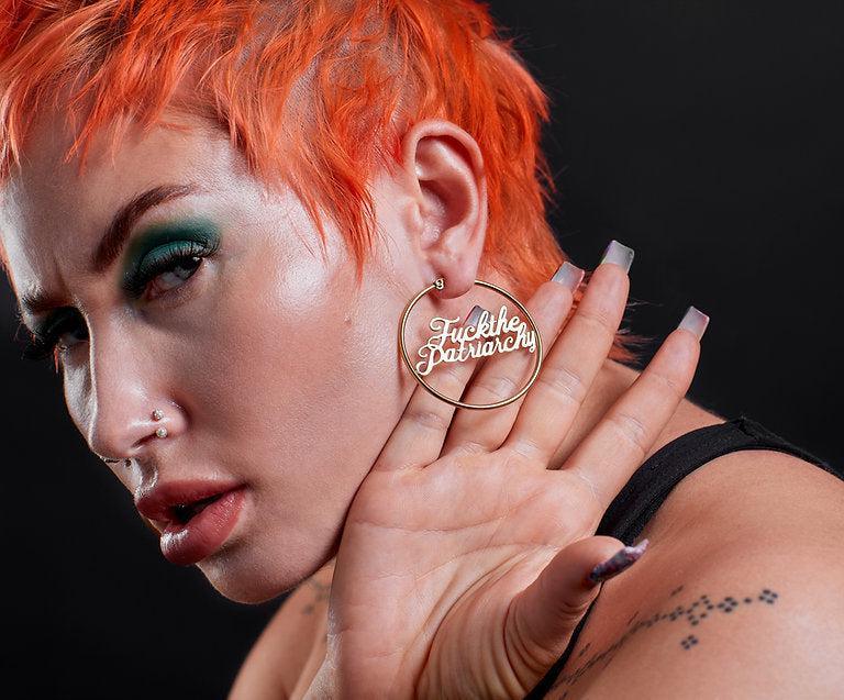 
                  
                    Fuck The Patriarchy - Hoop Earrings
                  
                