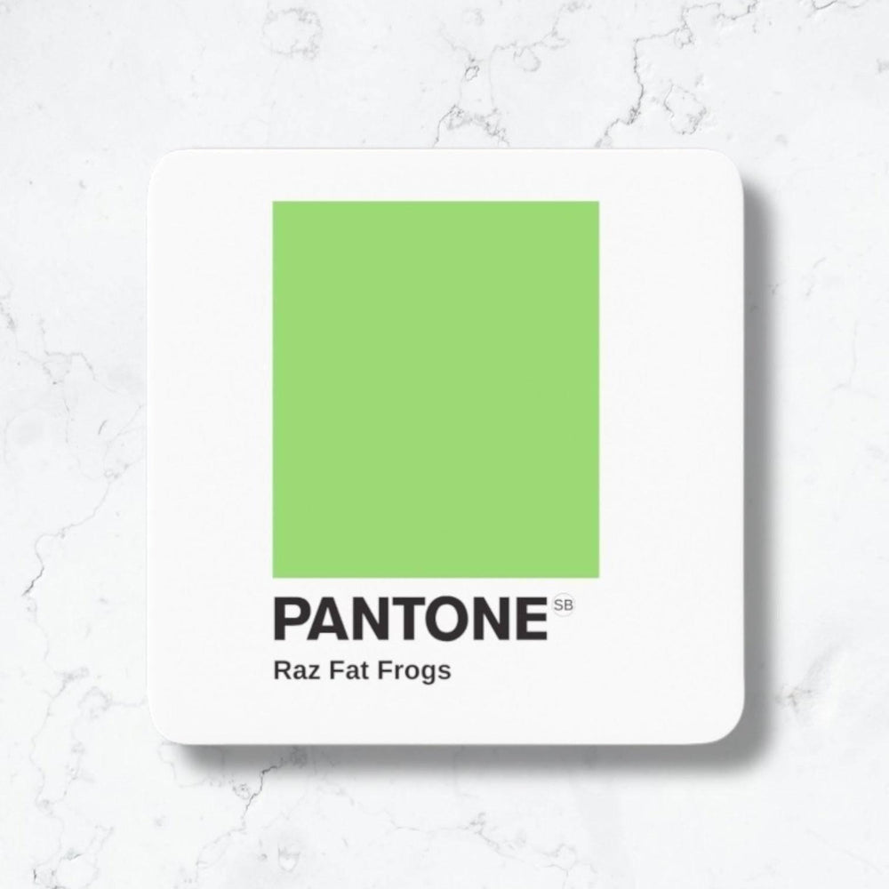 Scouse Pantone Coaster - Raz Fat Frogs Green