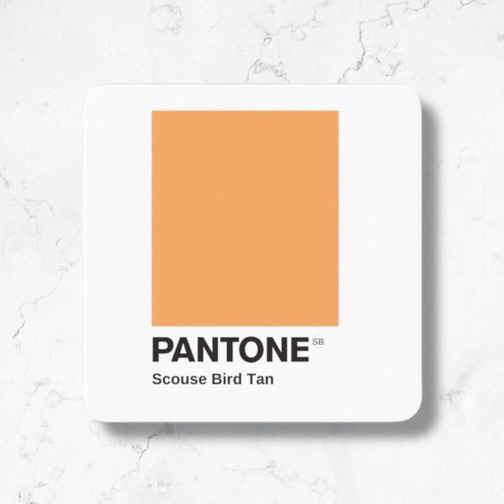 Scouse Pantone Coaster - Scouse Bird Tan Orange