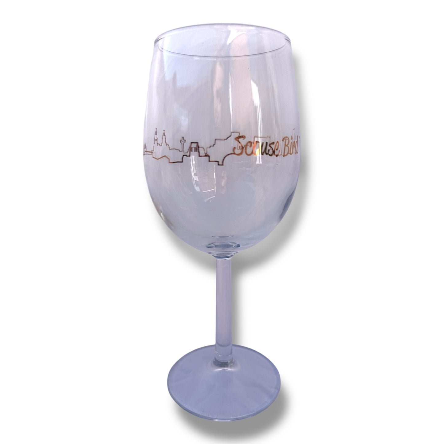 Scouse Bird Liverpool Skyline Wine Glass - Glass - The Scouse Bird Shop