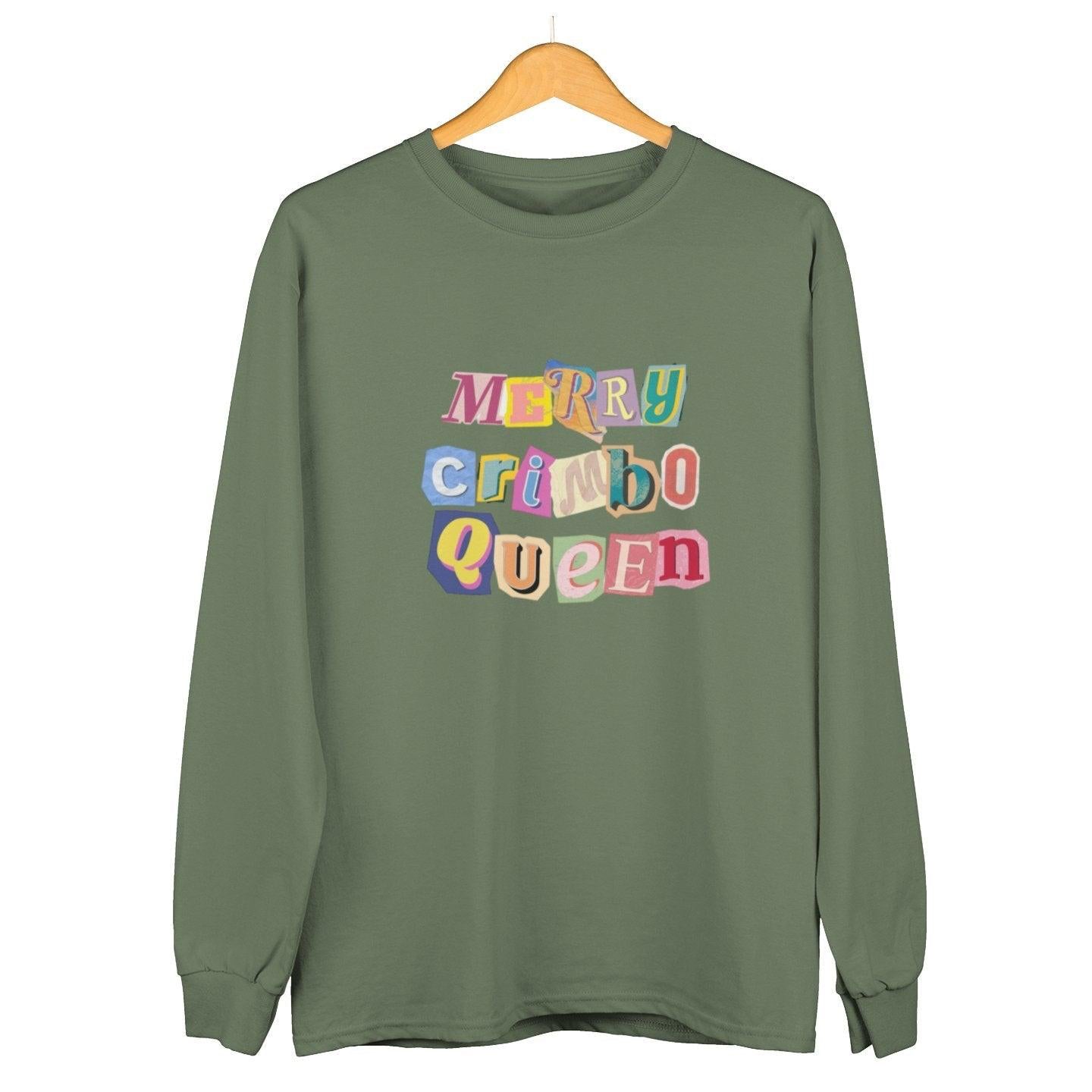Merry Crimbo Queen Unisex Christmas Jumper – cosy and stylish festive jumper for Christmas royalty.