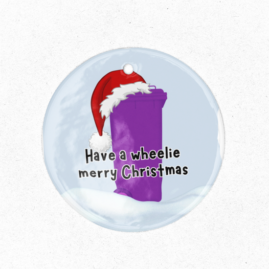 Wheelie Merry Christmas Bauble Decoration