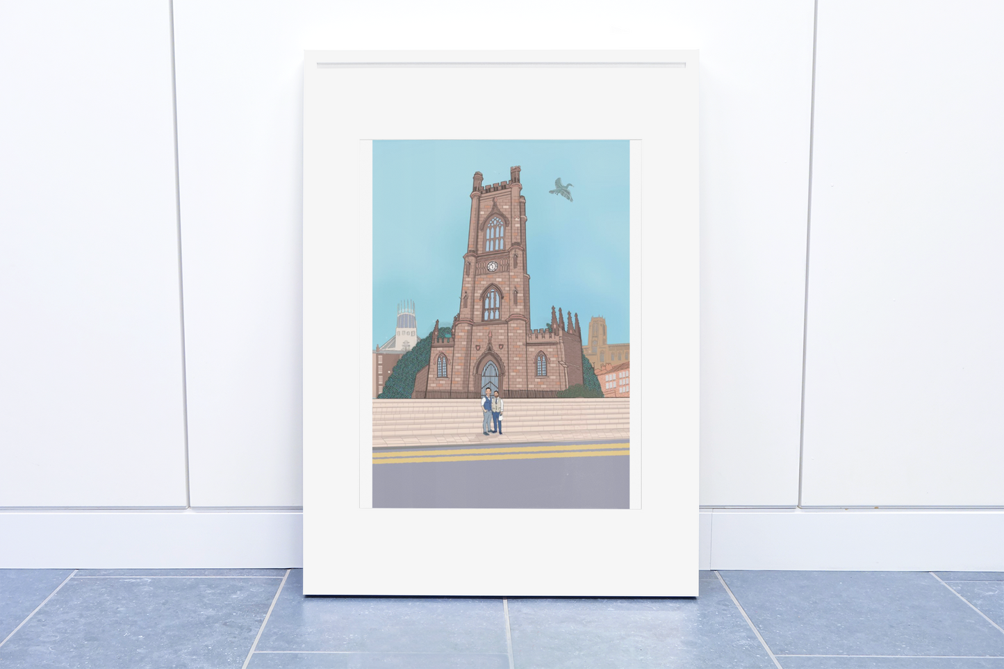 Bombed Out Church Print A4 Mounted