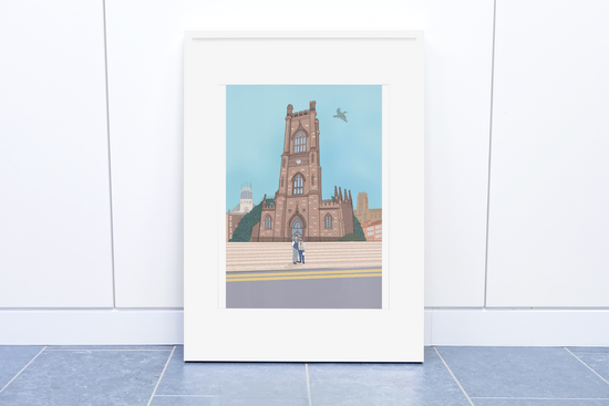 Bombed Out Church Print A4 Mounted