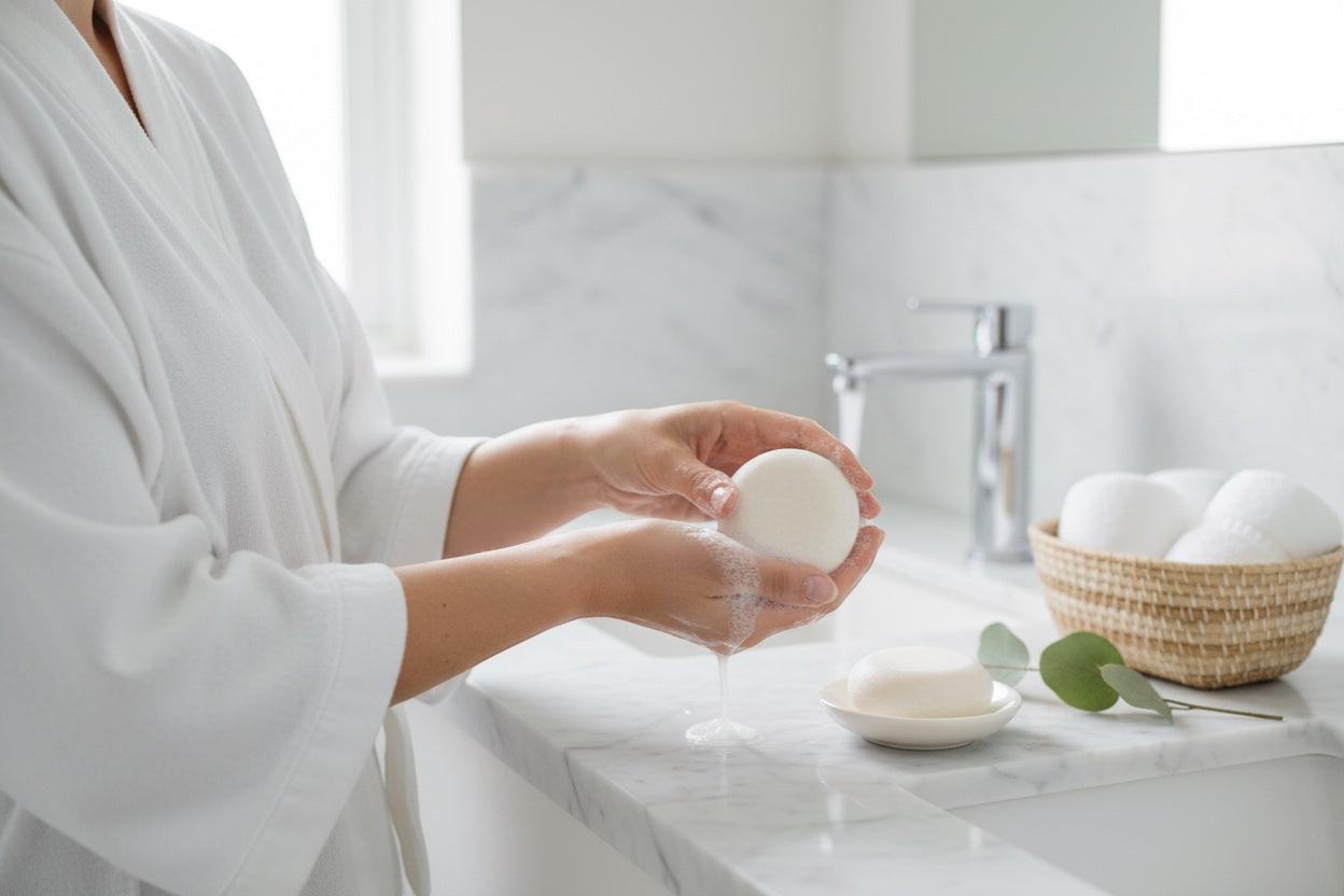 Scouse Bird Shop Peppermint Refresh shampoo bar with shea butter and coconut oil for oily hair.
