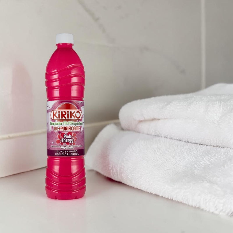 Scouse Bird Shop Kiriko Pink Energy concentrated multi-surface cleaner with bio-alcohol in a 1L pink bottle.