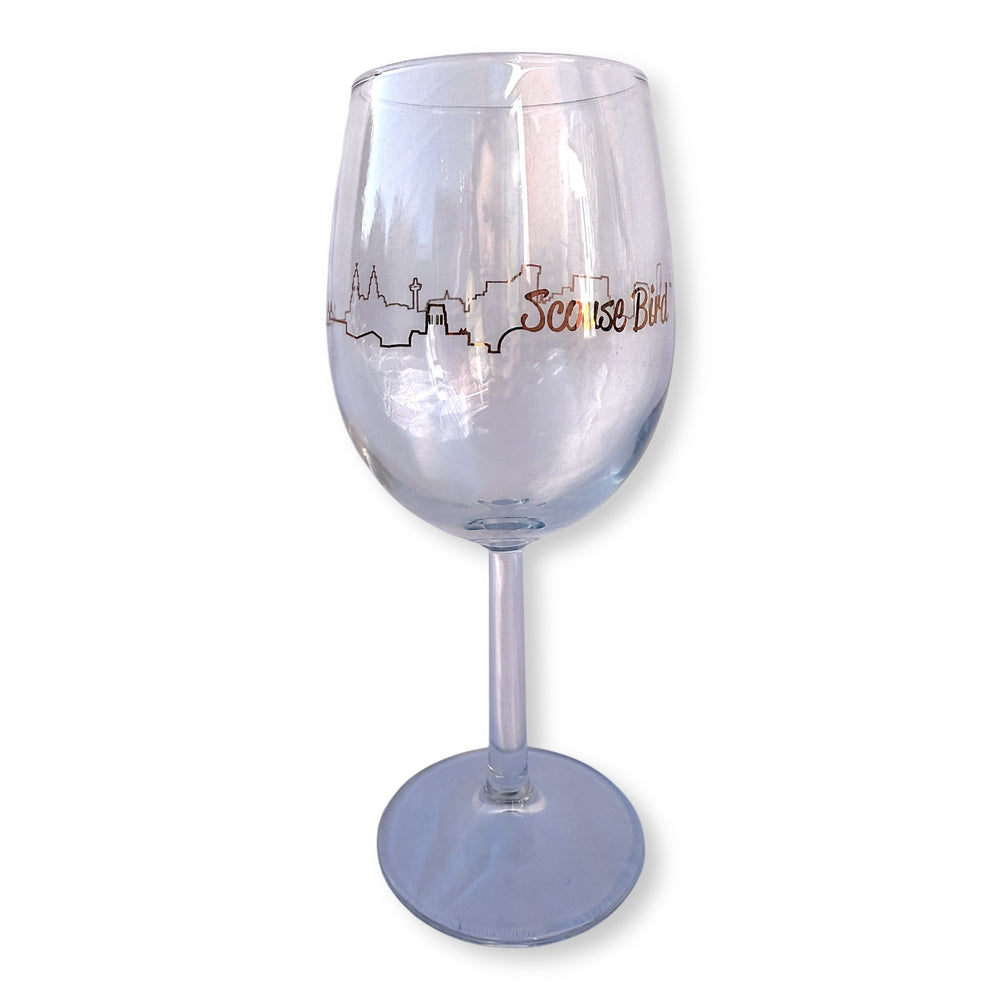 
                  
                    Scouse Bird Liverpool Skyline Wine Glass - Glass - The Scouse Bird Shop
                  
                