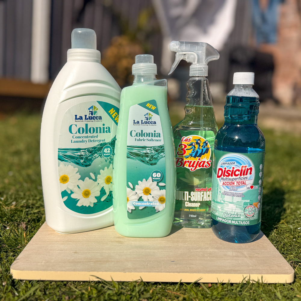 Fresh-scented Spanish cleaning products – green bundle colonia