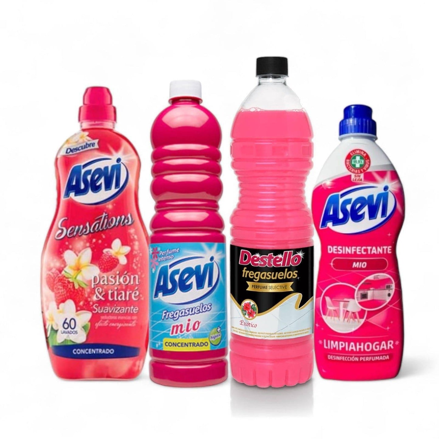 Red Spanish cleaning bundle with floral and fruity scents