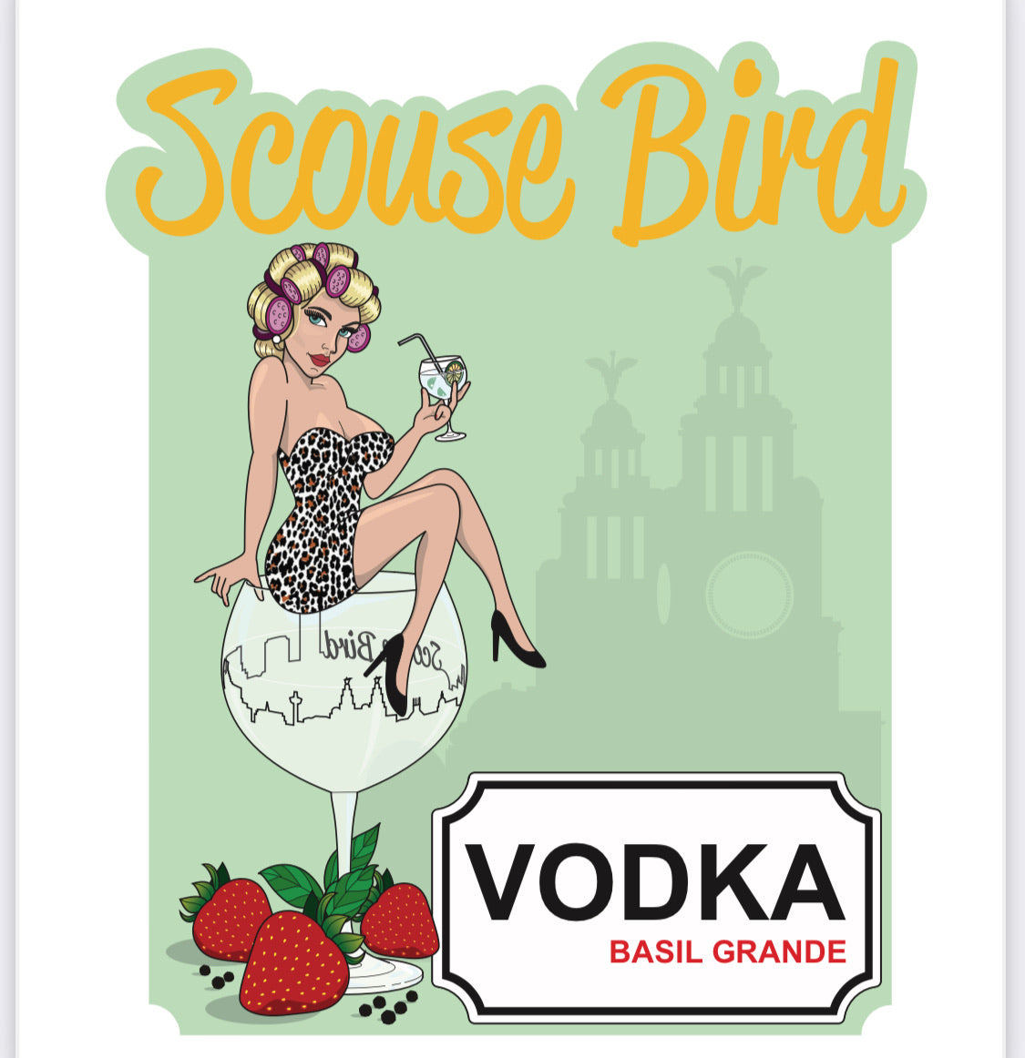 Scouse Bird Strawberry Basil Grande Vodka 70cl