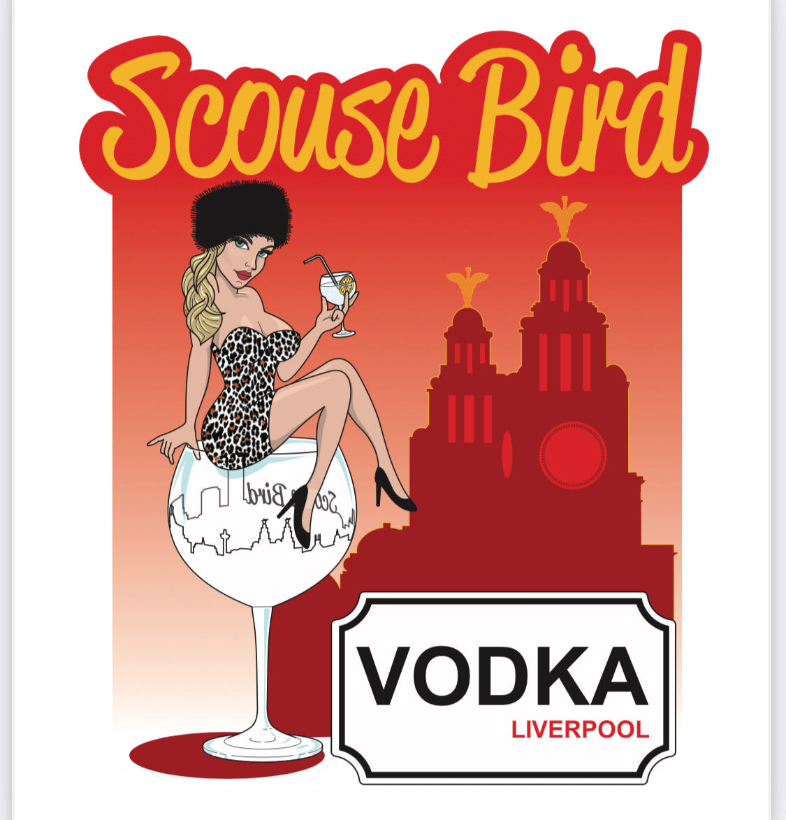 Scouse Bird Liverpool Vodka Miniature - Pack Of 12