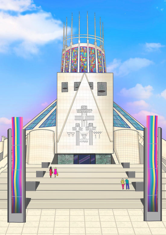 Load image into Gallery viewer, Metropolitan Cathedral Print A4 Mounted
